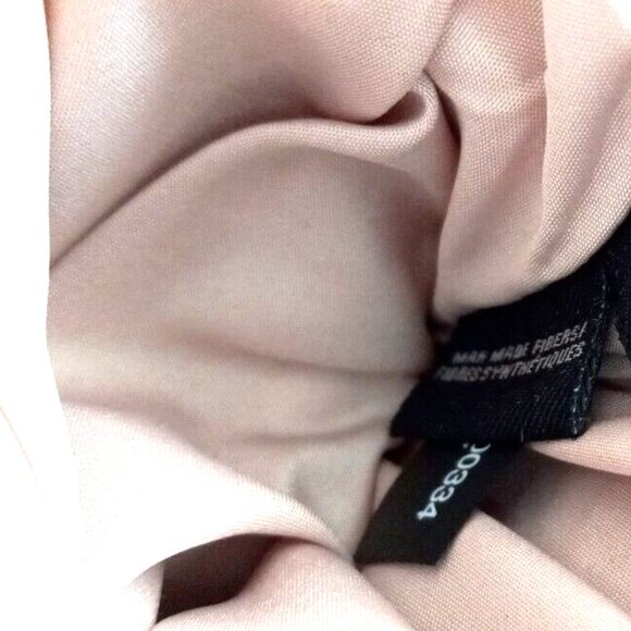 Express Fold-Over Clutch Purse Gold Pink Shoulder Chain Zip Snap Closure - Picture 15 of 16